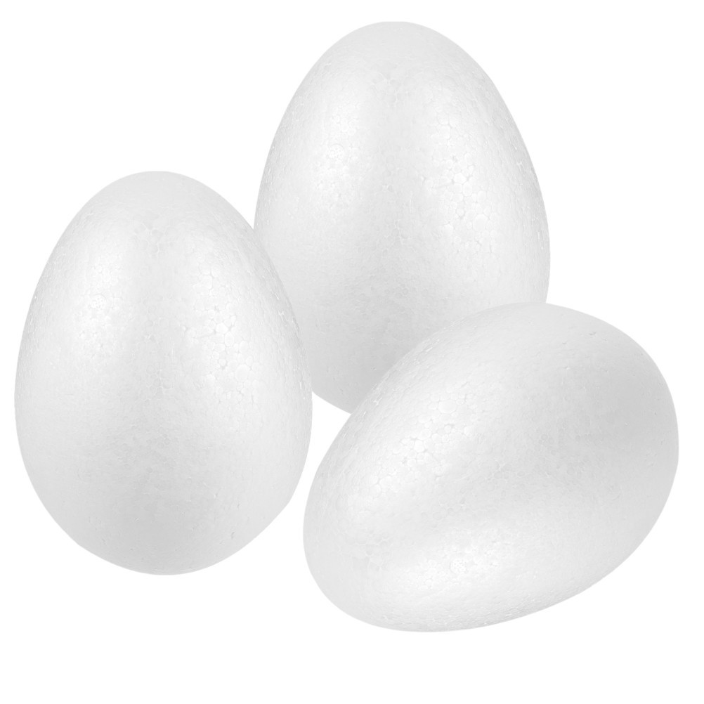 3 Pcs Children Painting Eggs Simulation Easter Decor DIY Craft Foam Shape