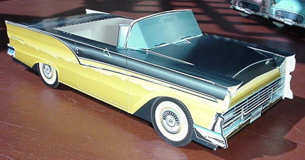6 ~ Classic Ford Cardboard Cars Kids Food Box Tray Party Favor Table Center *