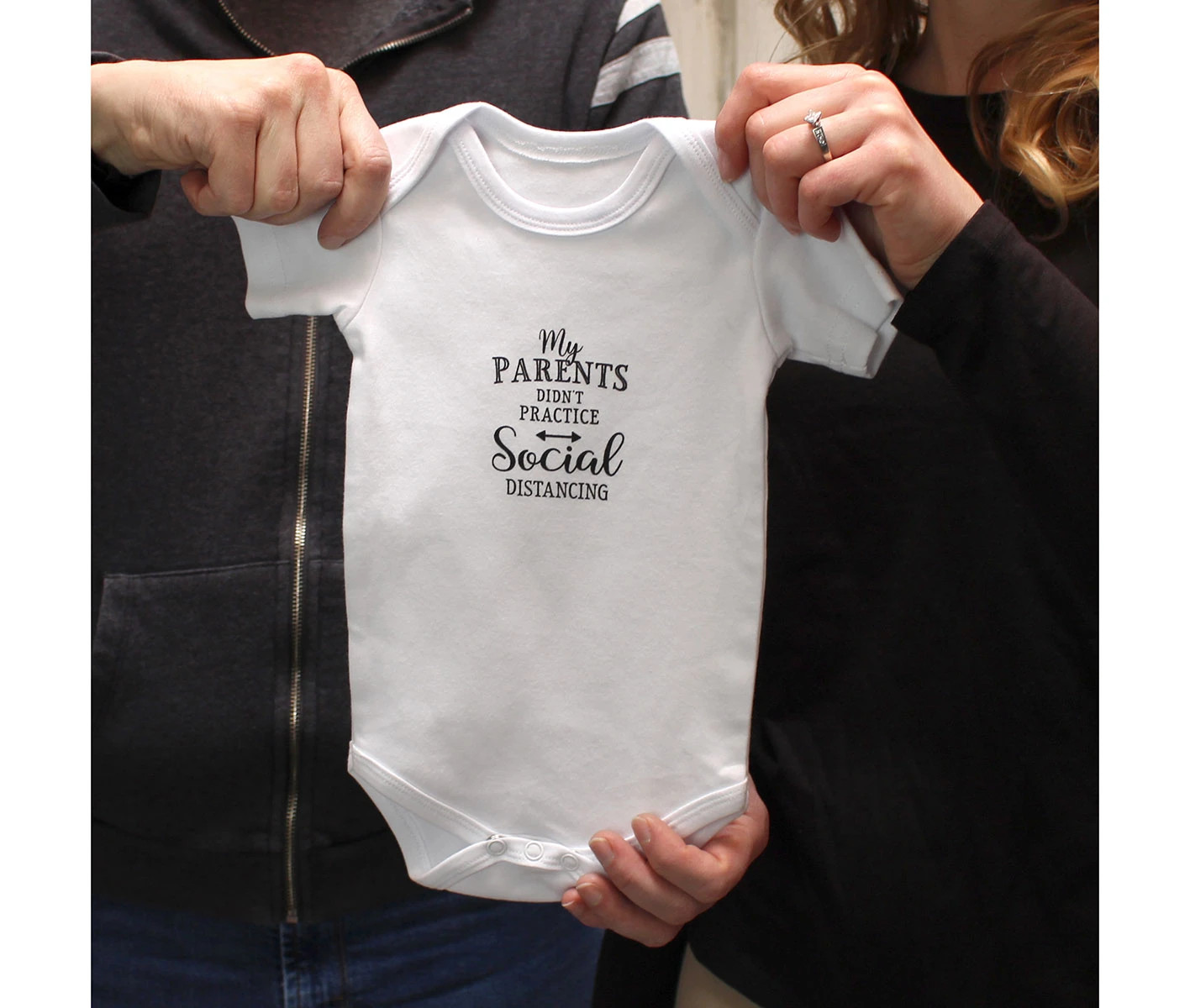Baby Announcement Jumpsuit – My Parents Didn’t Social Distance
