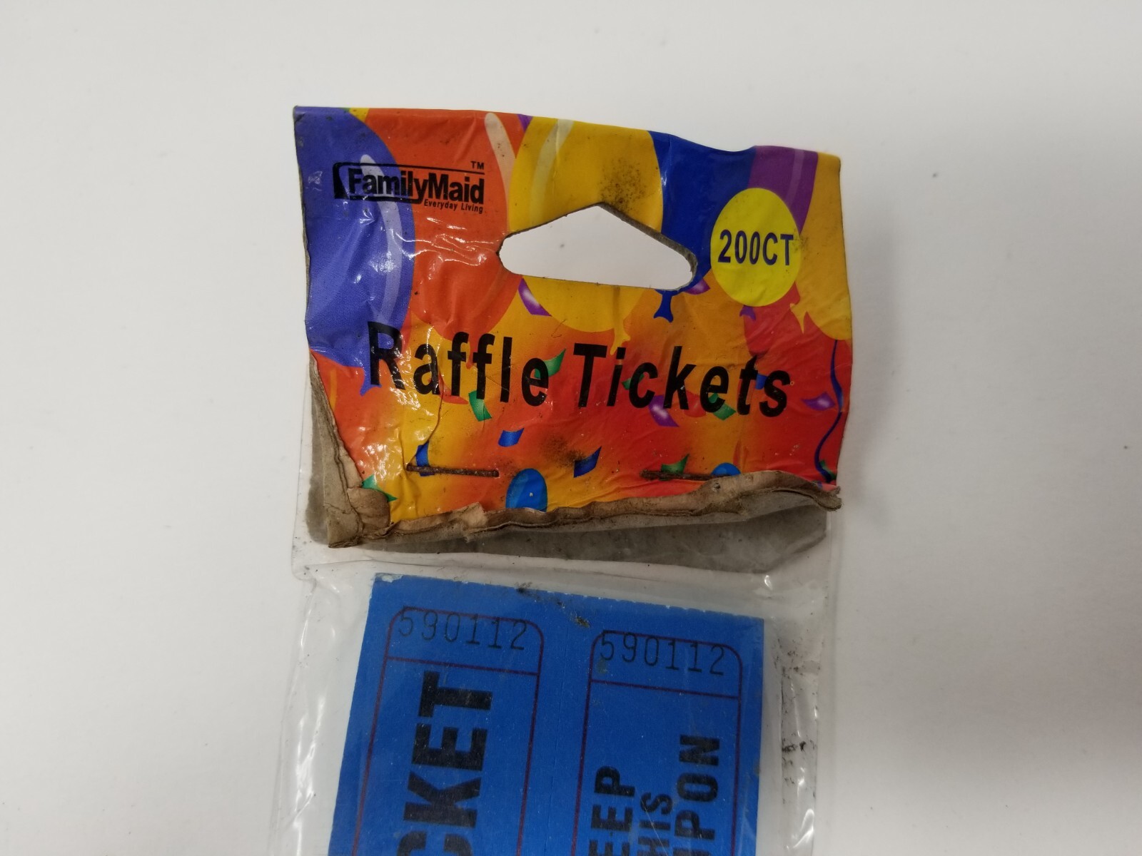 200 Double Stub Raffle Tickets Blue Split the Pot 50/50 2 Part