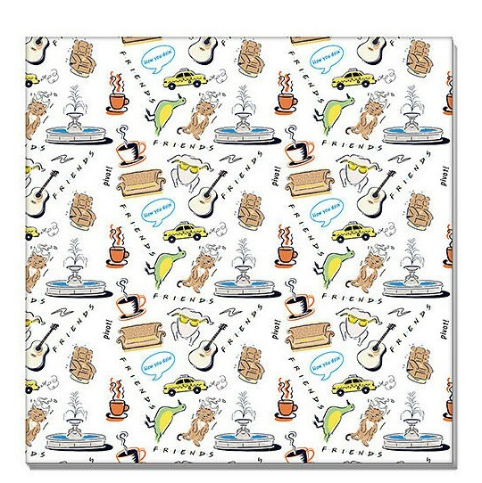 Friends Black & White Multicolor Central Perk 60-Ct Party Set 25th Anniversary