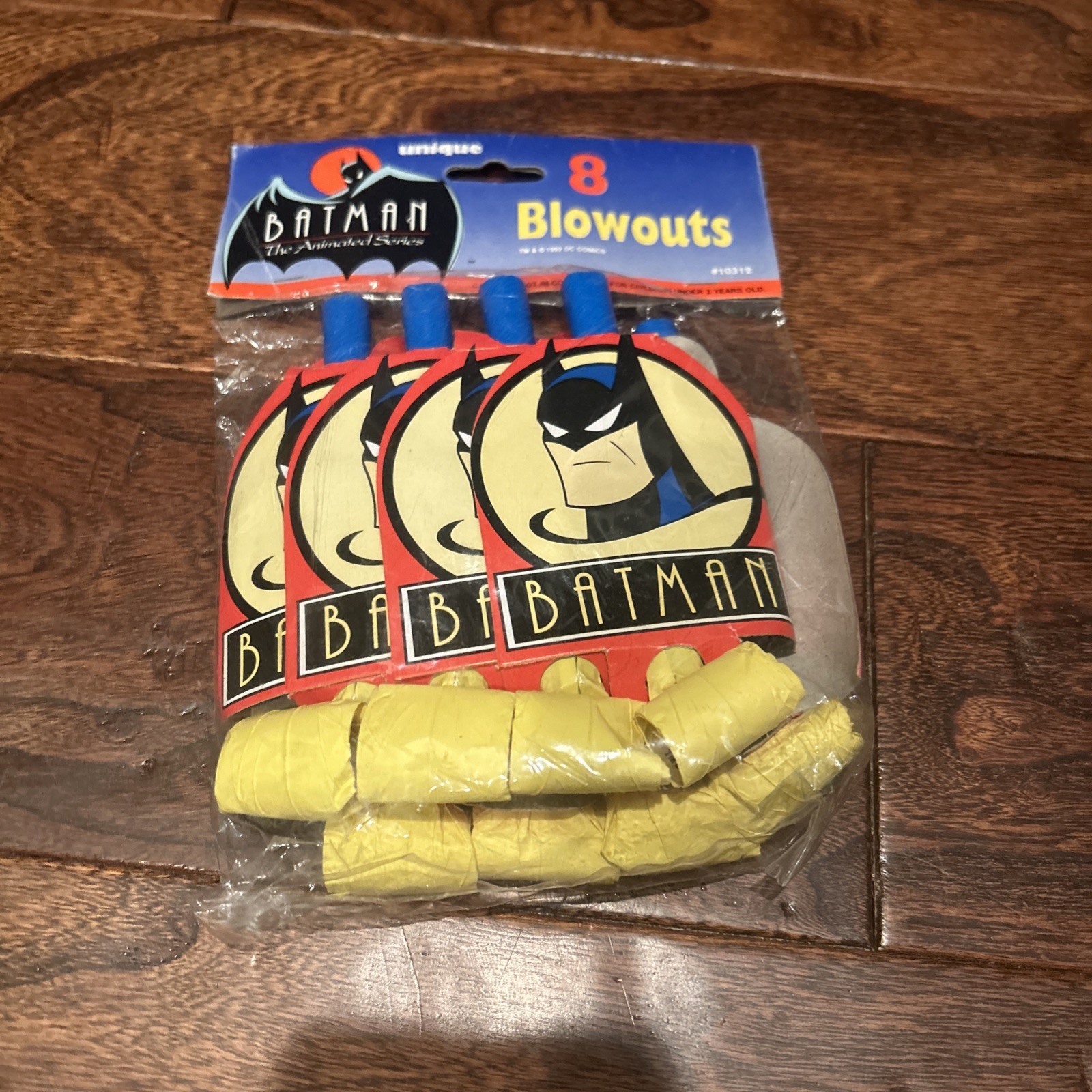 BatMan Birthday Party BLOWOUTS 8pcs Favors Marvel Superhero Vintage NOS
