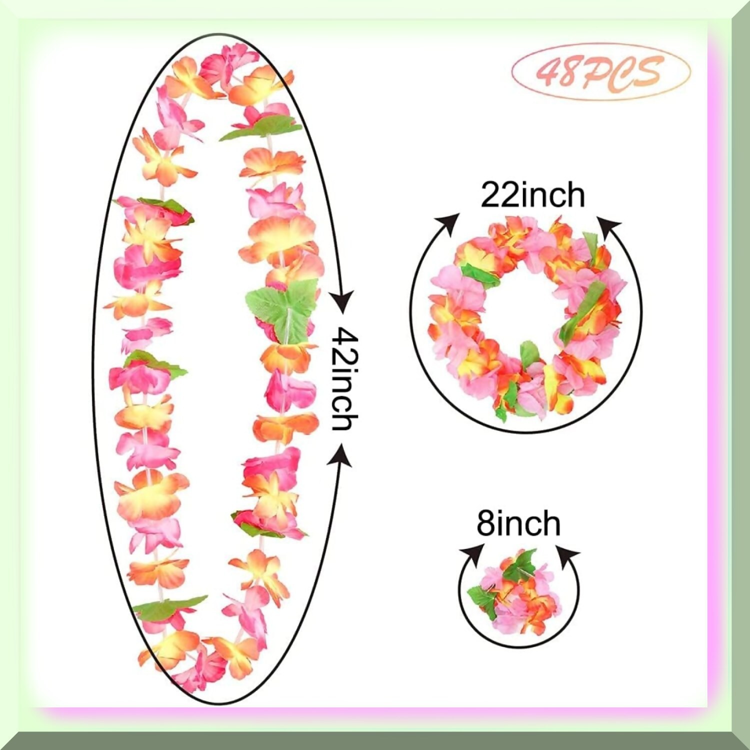 Tropical Party Pack with Leis Headbands Wristbands