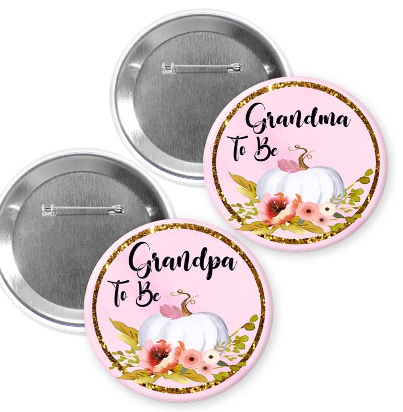 Pumpkin/pumkin baby shower/ mommy to be/ pumpkin decoration/pins buttons/ baby