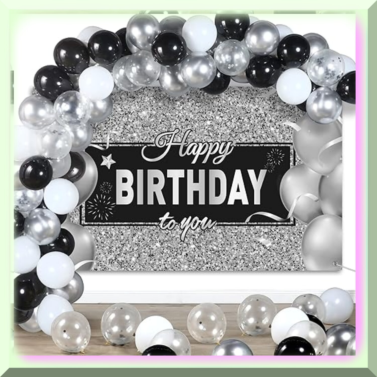 Midnight Magic Birthday Party Kit with Balloons and Backdrop