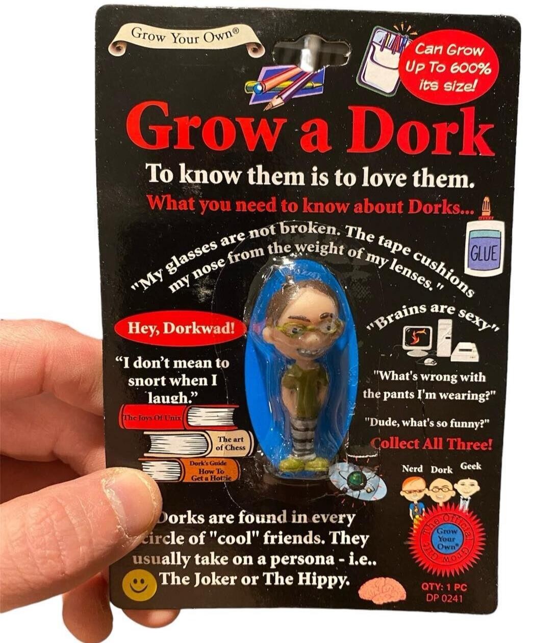 SET OF 3 Grow your own DORK – NERD – GEEK – Fun Gag Joke Novelty