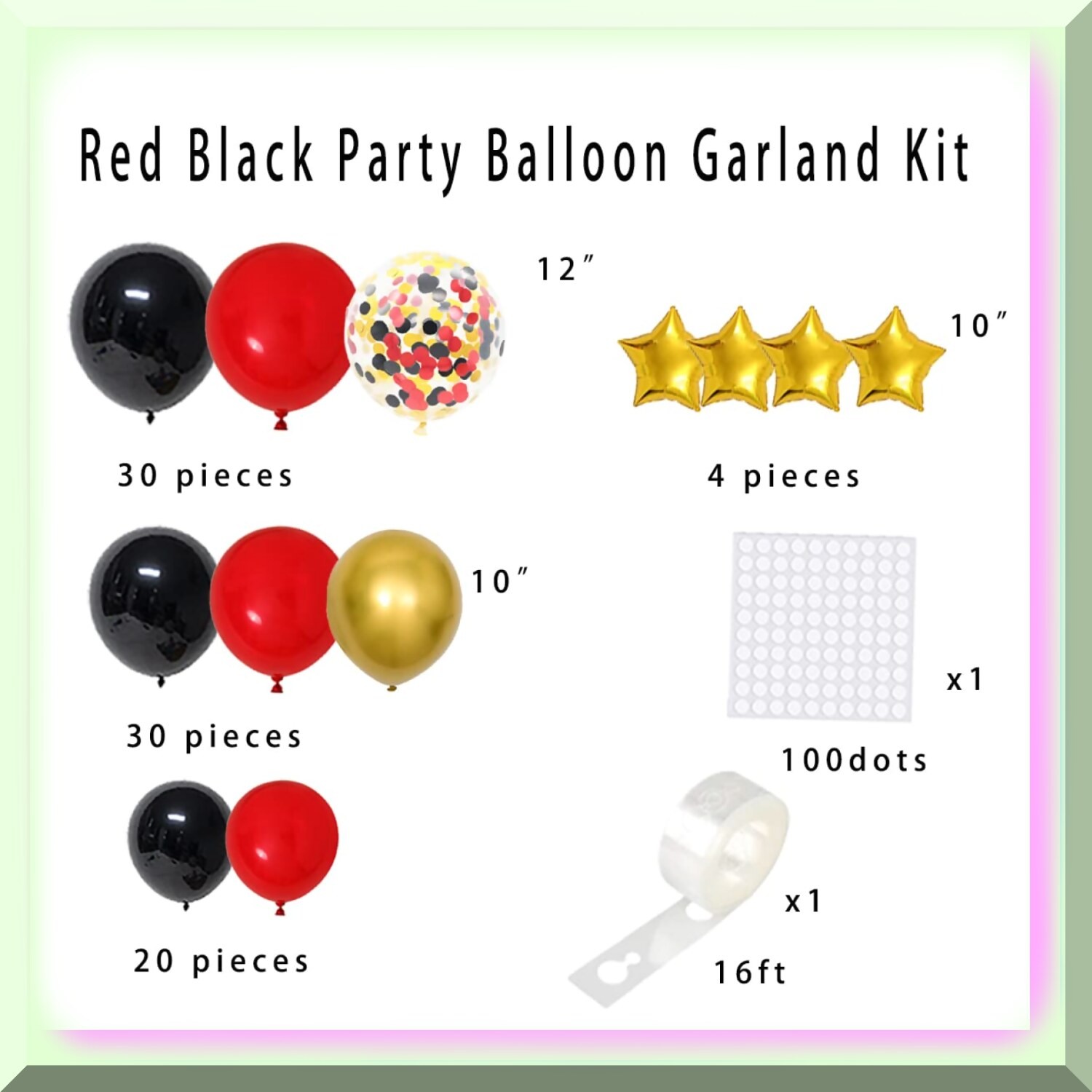 Gilded Celebration Balloon Garland Kit 116 Pcs