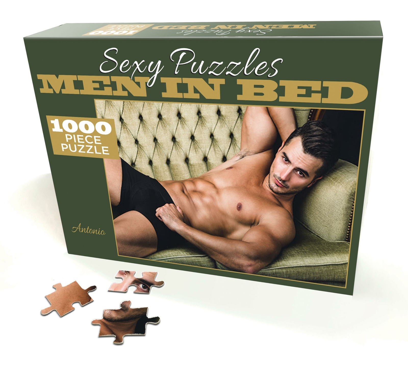 Sexy Puzzles Men in Bed Antonio Fun at Home Puzzle Hen Party Favor