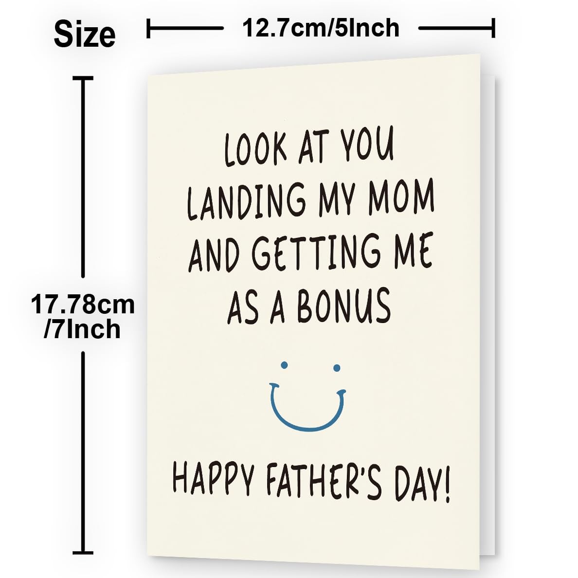 WowBefun Funny Fathers Day Card & Gifts from Daughter or 5×7 inches, H Style