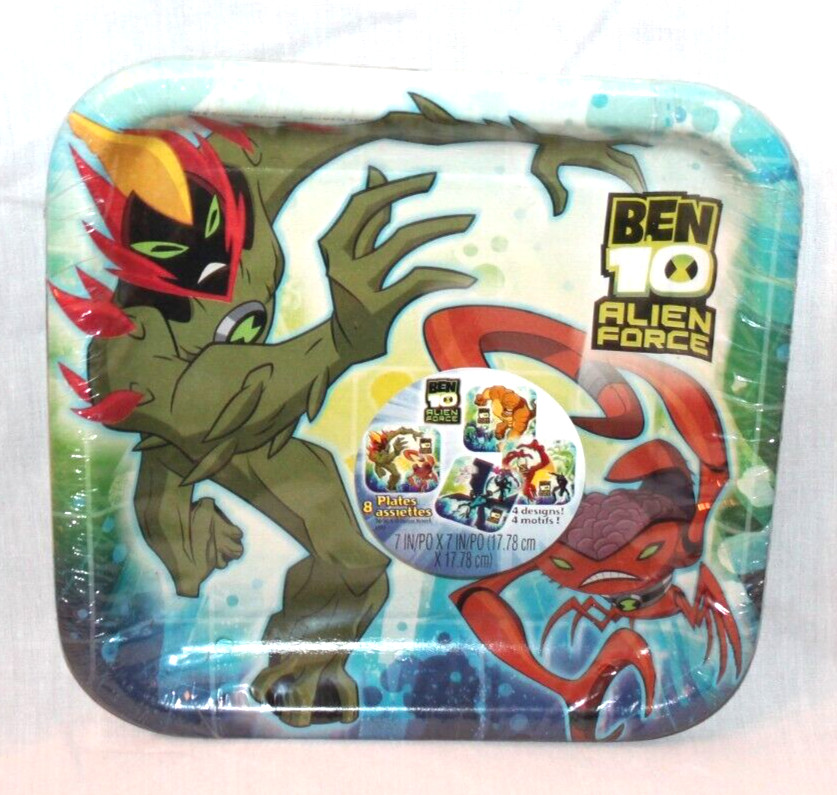 NEW IN PACKAGE BEN 10 CARTOON NETWORK 8- DESSERT PLATES PARTY SUPPLIES