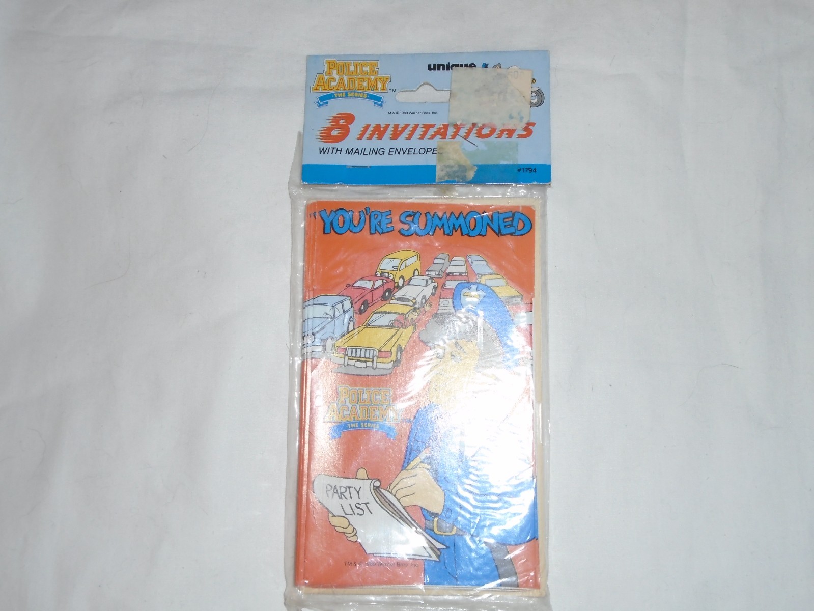 Vintage 1989 Police Academy Party Invitations with Envelopes 8-Pack by Unique
