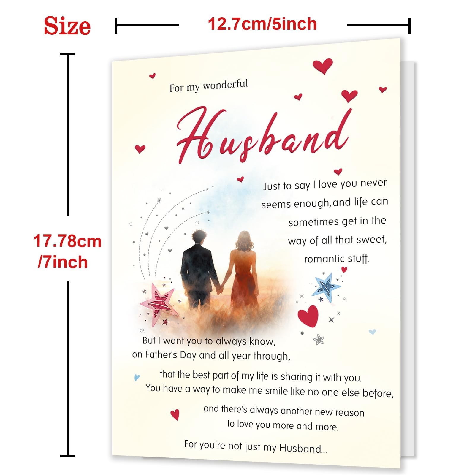 gerdiny Fathers Day Card for Husband, Father’s 7×5 inches, MM-424