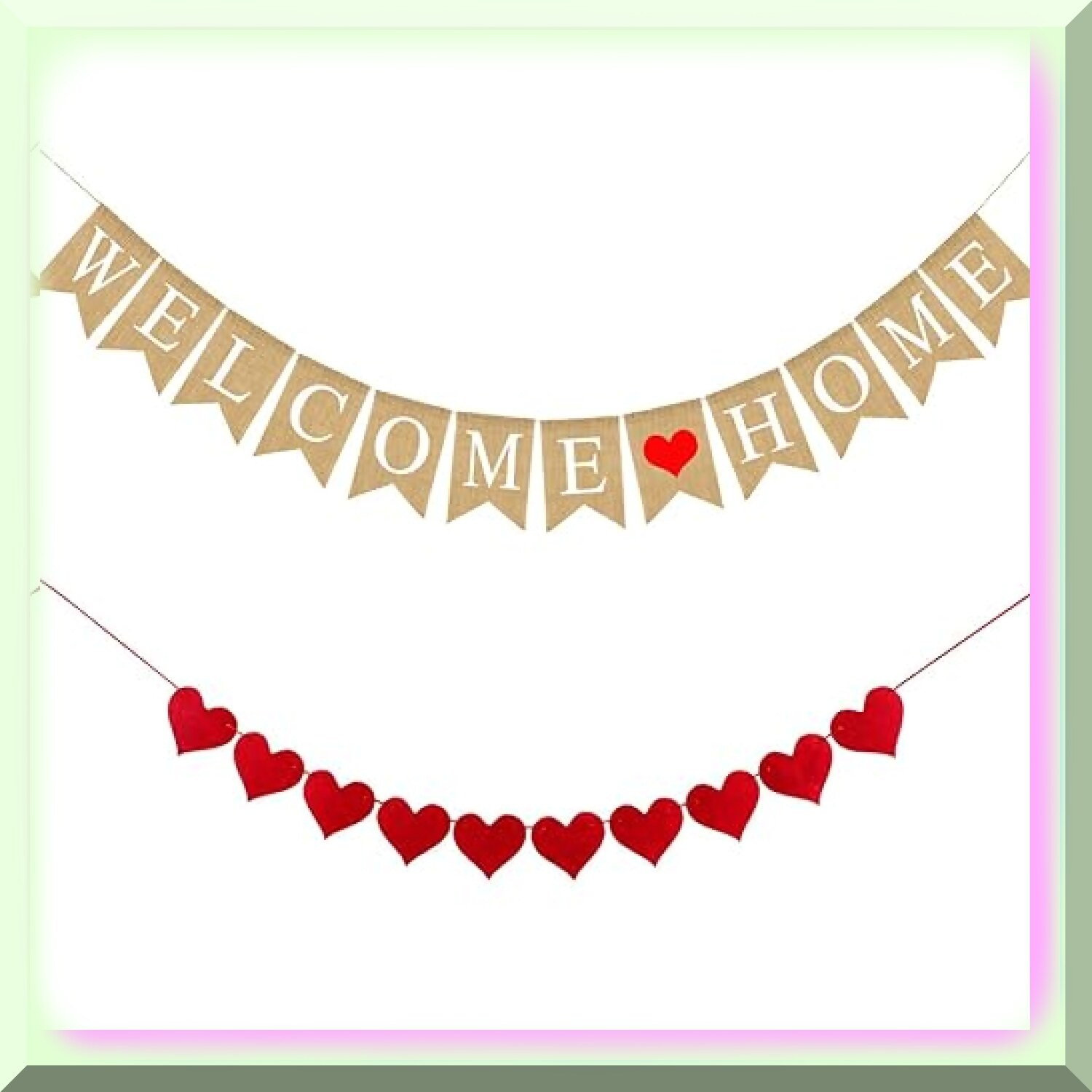 Rustic Burlap Homecoming Banner and Garland Set