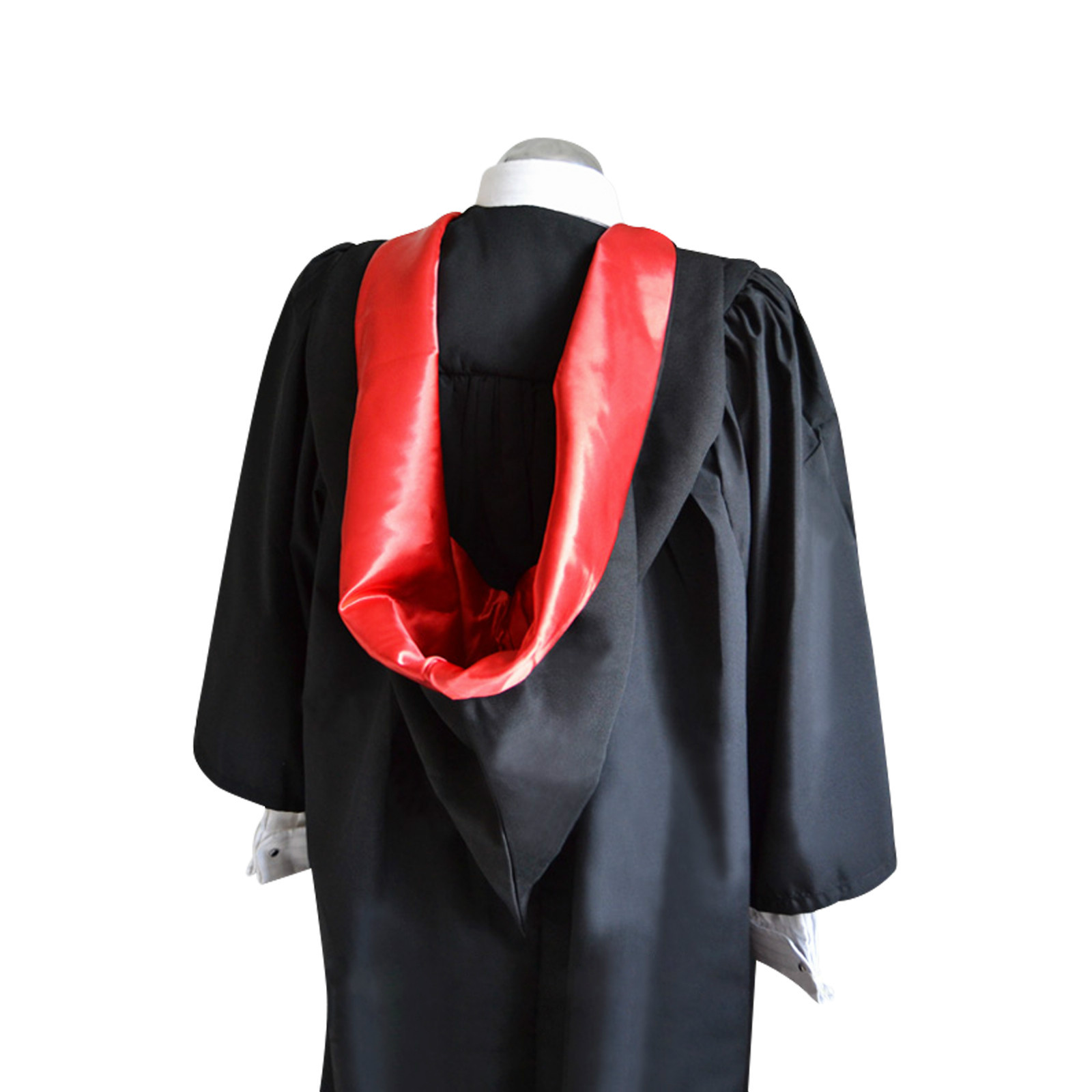 Bachelor Graduation Gown, Hat and Burgon Hood Set University Fluted Academic Cap
