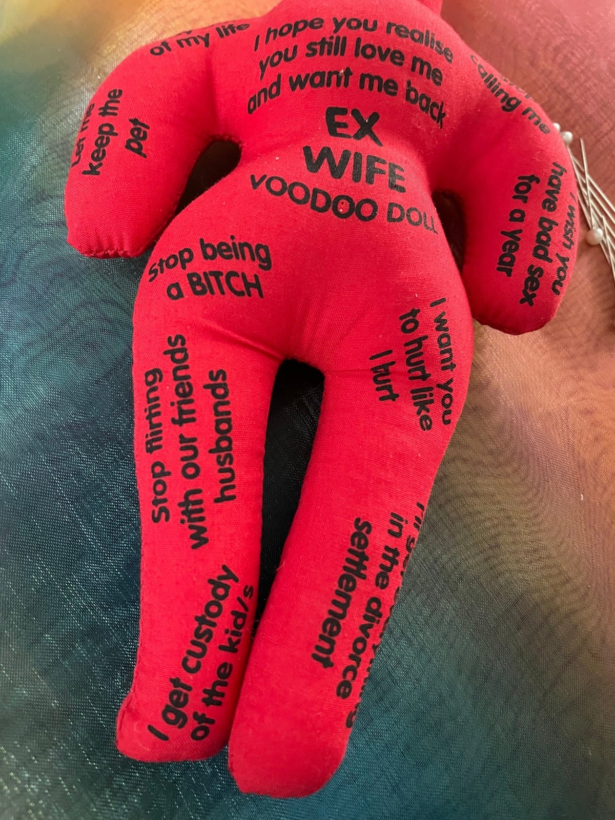 Ex-Wife Voodoo Doll with Pins ~ Adult Gag Joke Toy Gift – Stop being a Bitch! 😈