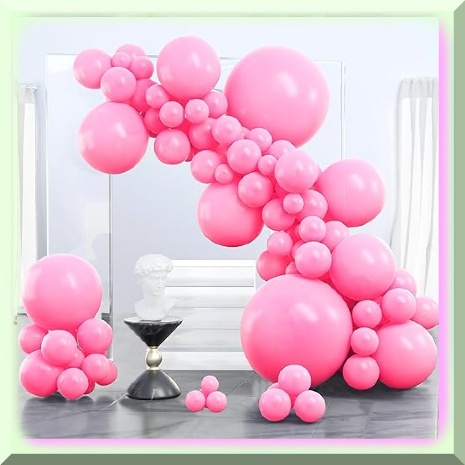 Hot Pink Latex Balloons Set for Celebrations