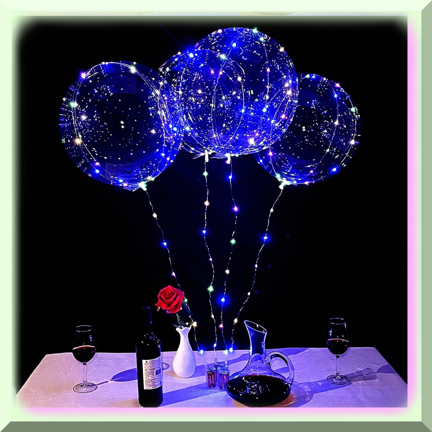 Glow Bubble Balloons 10 Pack 20 Inches