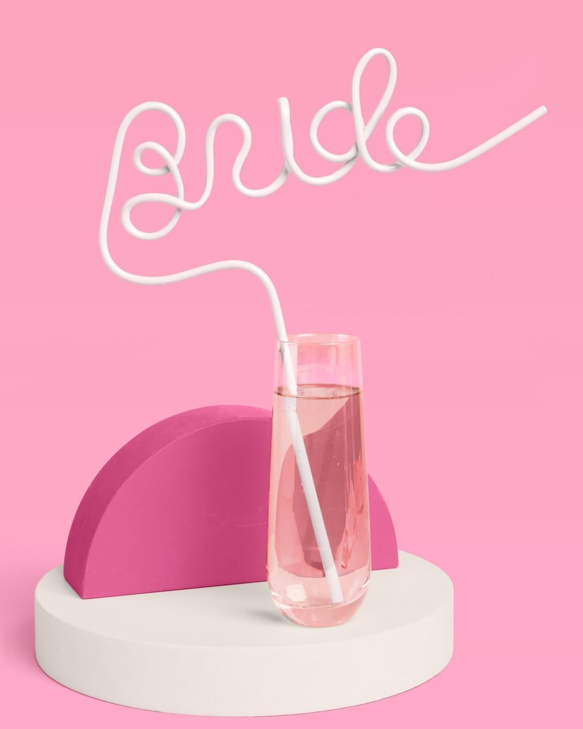 Bachelorette Party XL White Bride Straw | Bridal Shower Party Decorations | B…