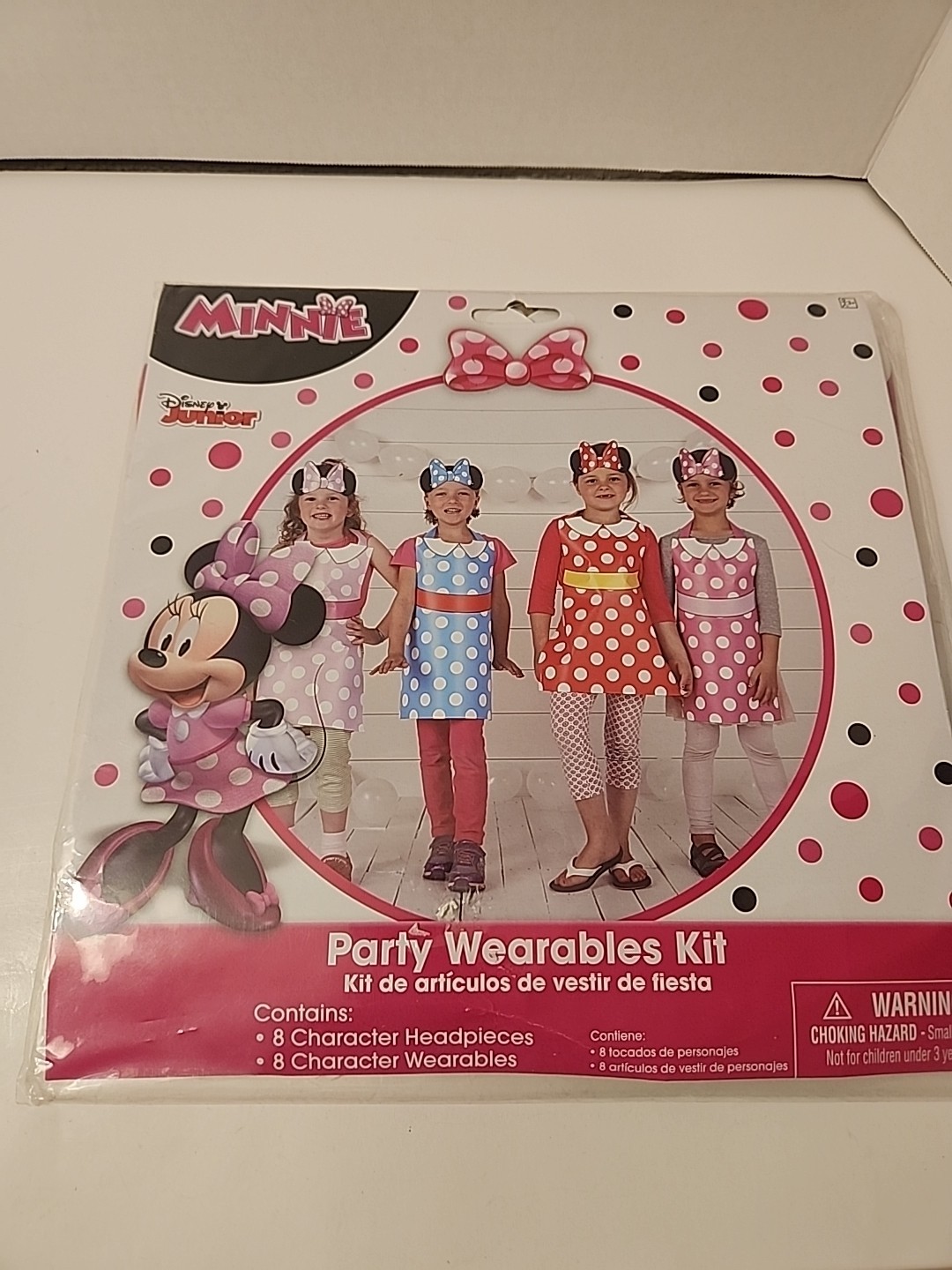 DISNEY Minnie Mouse Party Wearables Kit 8 Character Headpieces & 8 Wearables NEW