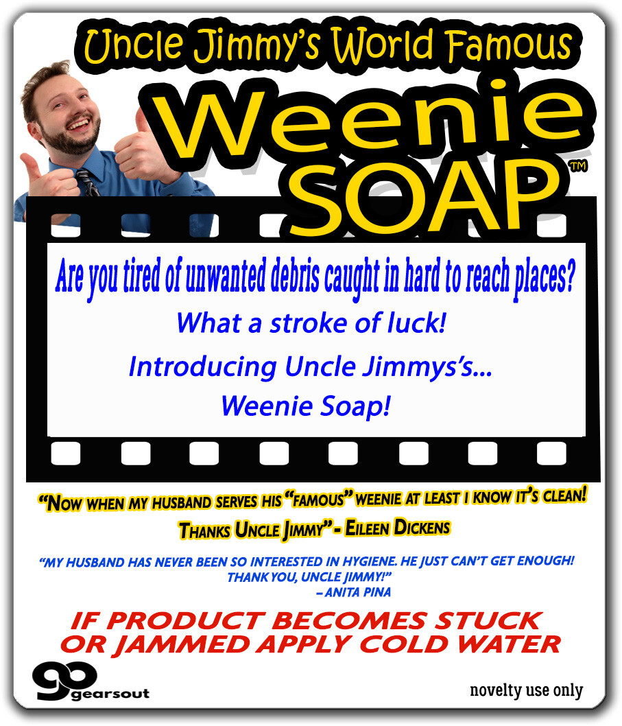 Weenie Soap – Cleans Dirty Wieners – Fun Novelty – Funny Men’s Gag Gift Joke