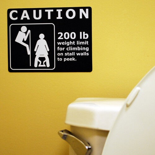 Prank Bathroom Toilet Sign ” 200 POUND LIMIT ” Funny Gag Potty Joke