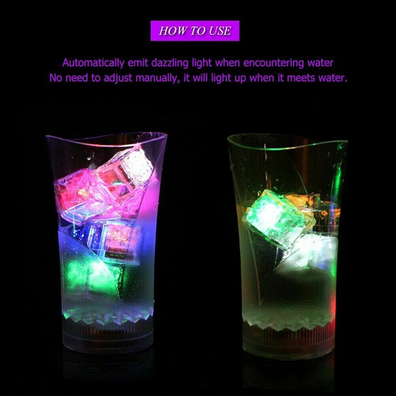 Lots Light Up Ice Cubes Color Changing Led Ice Cubes for Drinks Glow in the Dark