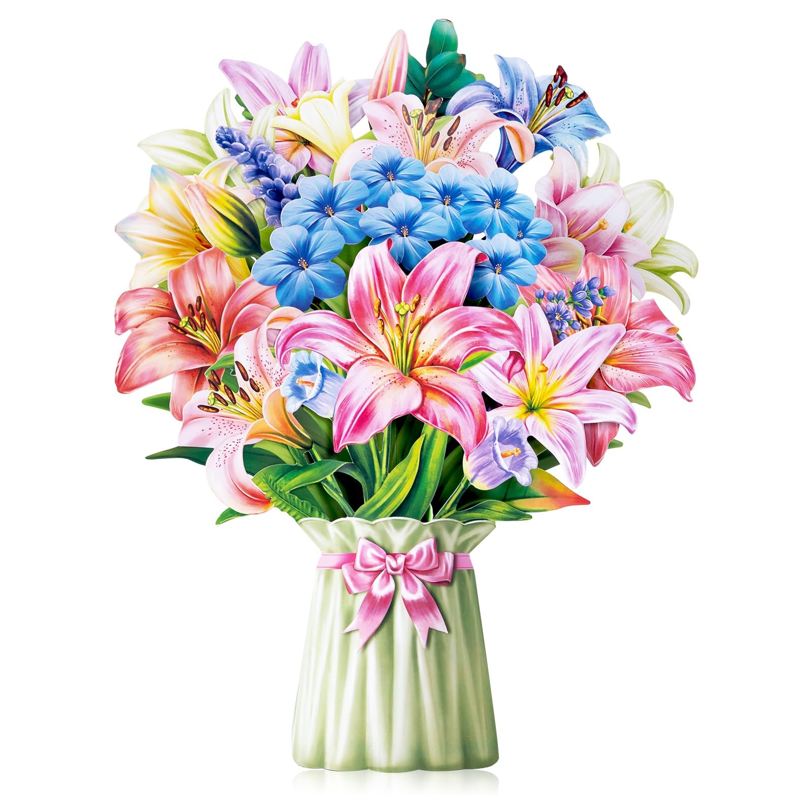 Airpark Pop Up Flower Bouquet Card for Women, 3D Floral 14 inch,
