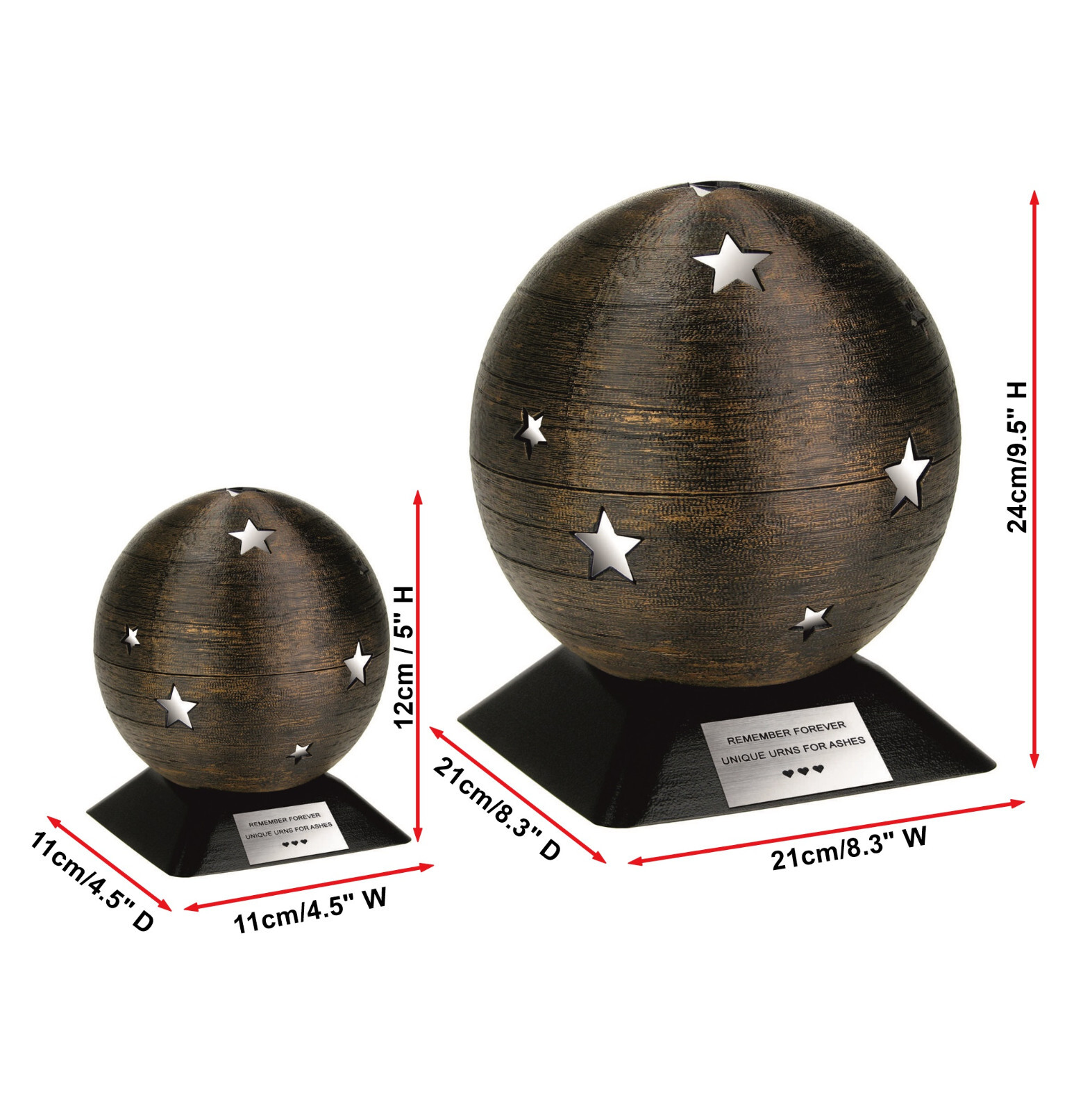 Stars Urn For Ashes With Keepsake, Urn With Stars, Sky Urn, Set of Space Urns