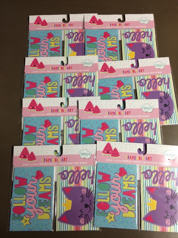 Assorted Girls 5+ Frameable Art Cute-Bright Colors Lot Of 24 Packs New #1371