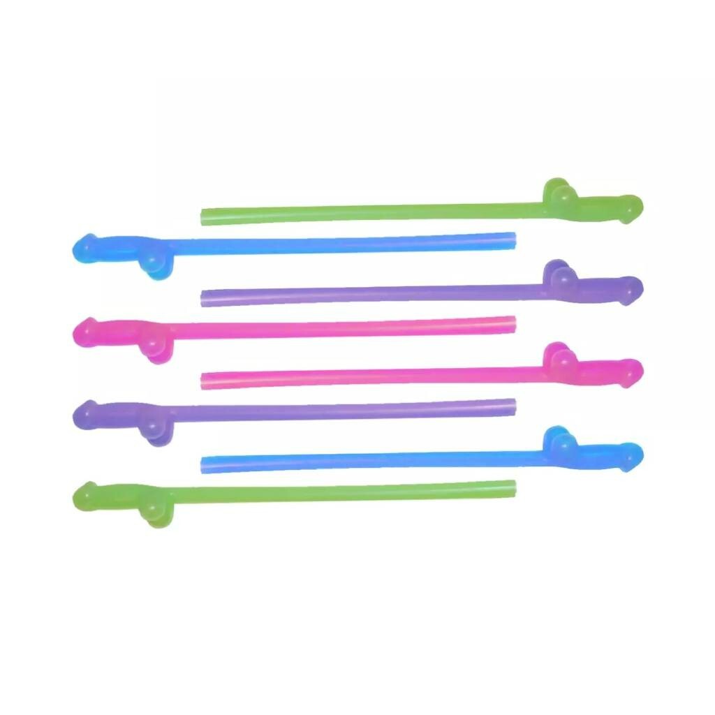 Kheper Games Naughty Straws-Glow In The Dark (Pack of 8)