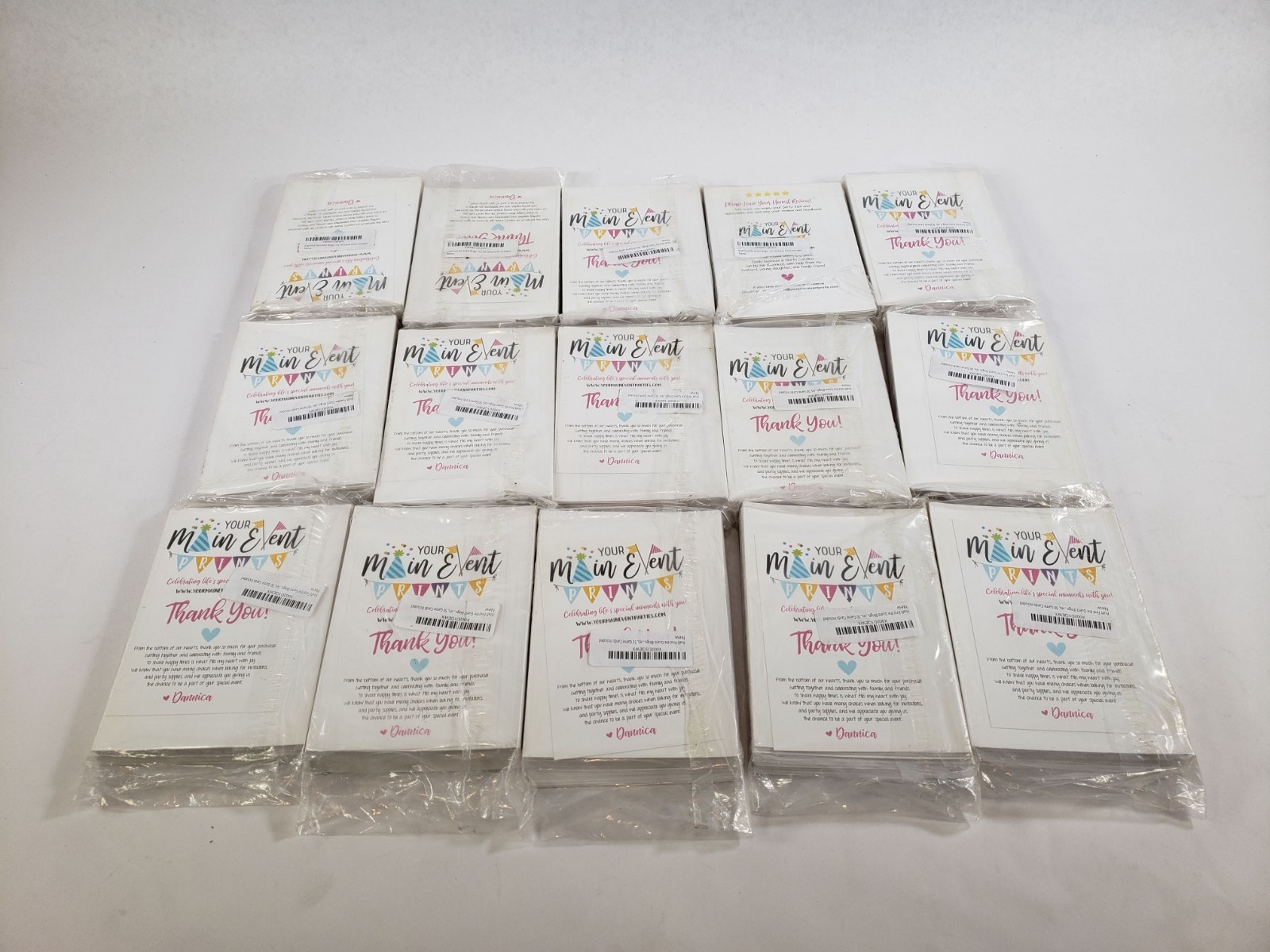 Lot Of 15 Packs Your Main Event Prints Kraft Find The Guest Bingo 50 Per Pack