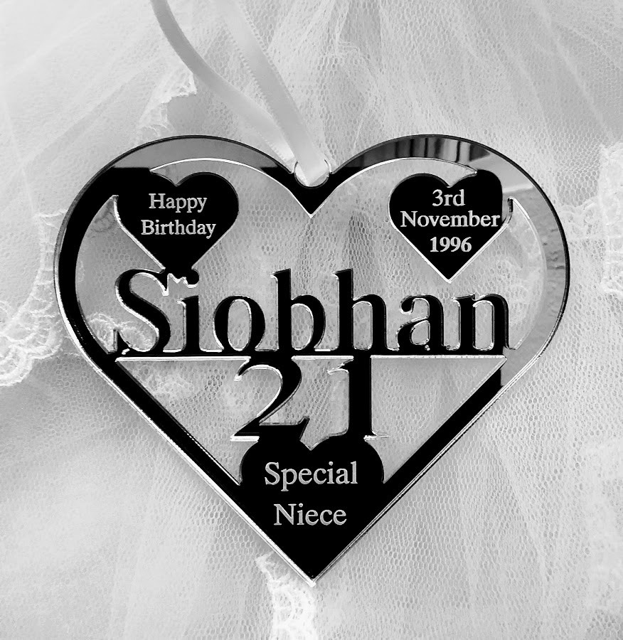 18TH BIRTHDAY 21ST GIFT, ANY NAME PERSONALISED , SPECIAL NEICE DAUGHTER