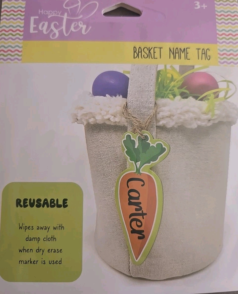 Easter Tag Hanging Design Decorate Easter Carrot Basket Name Tag Portable