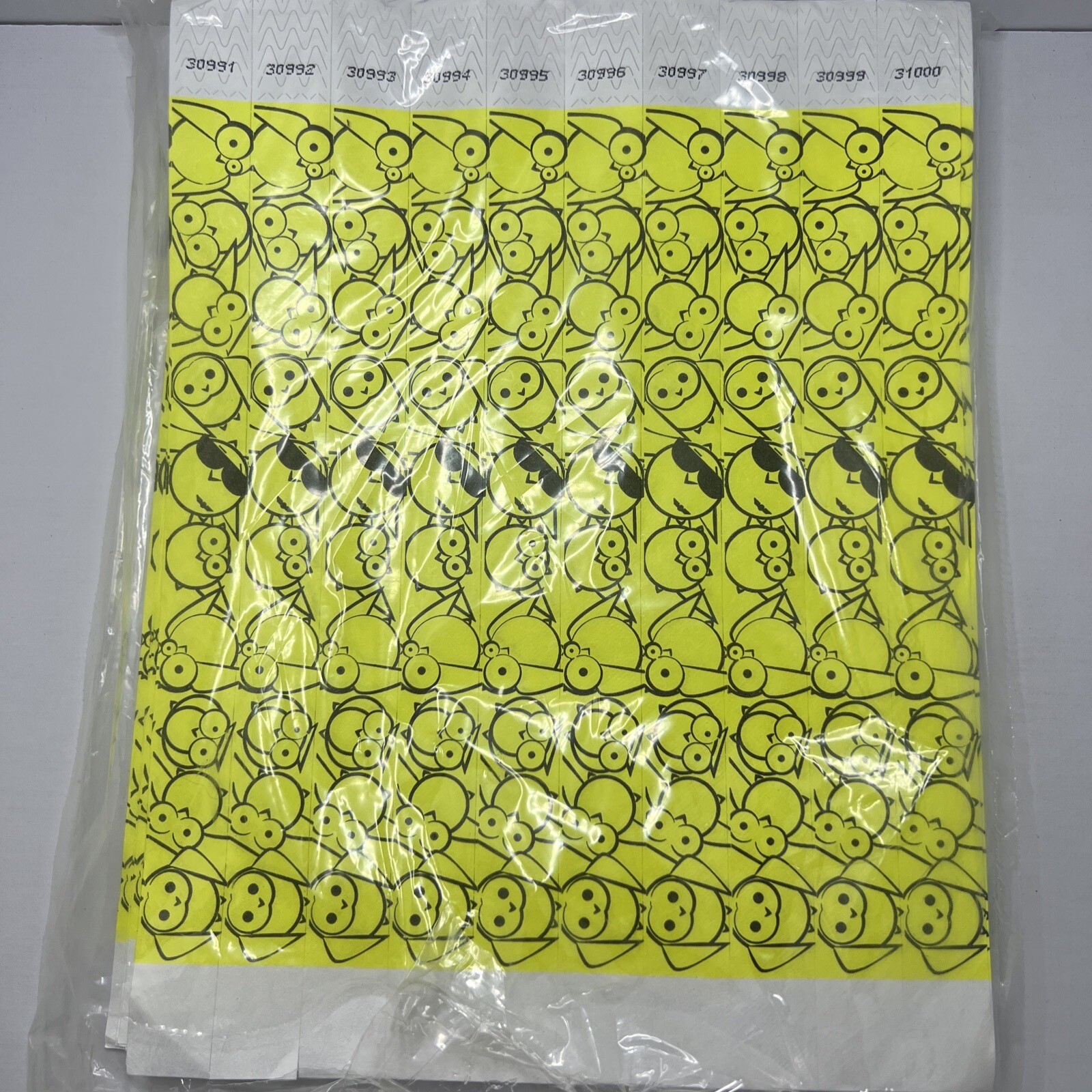 Yellow Owl Pattern Tyvek Wristbands Security Club Bar 500 Ct