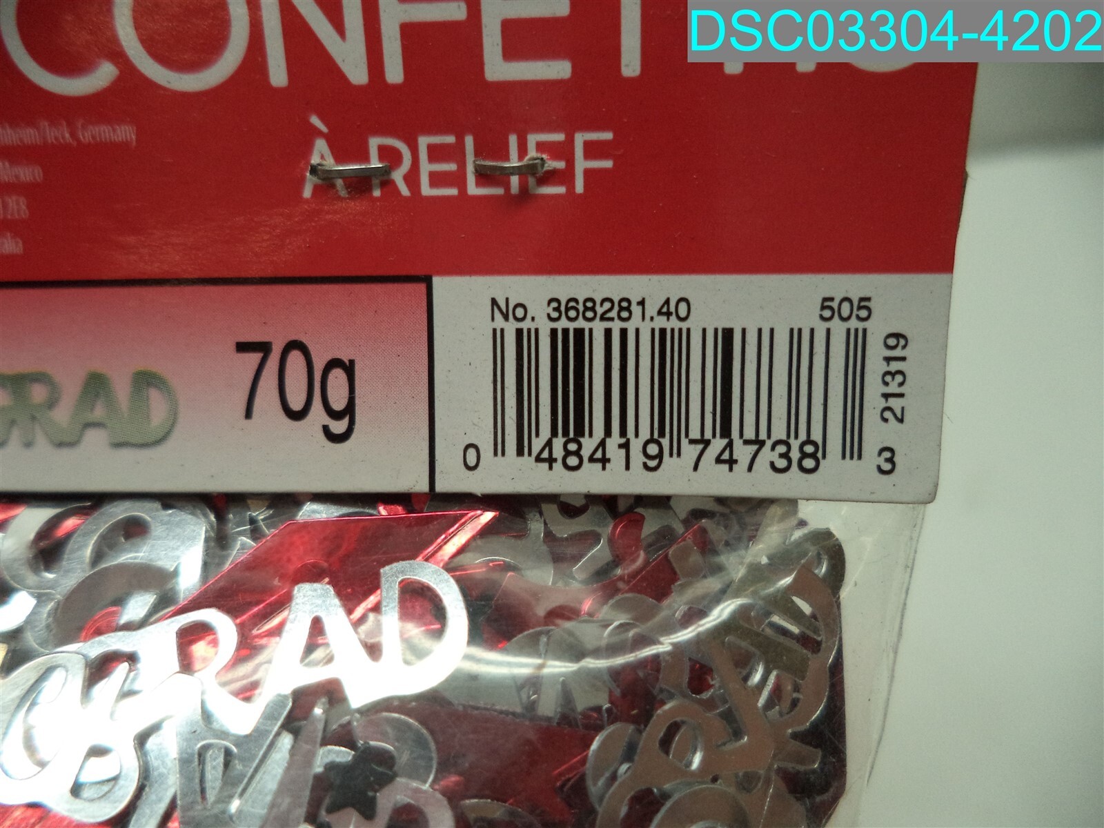 QTY=5: Amscan Apple Red Congrats Grad Confetti 048419747383