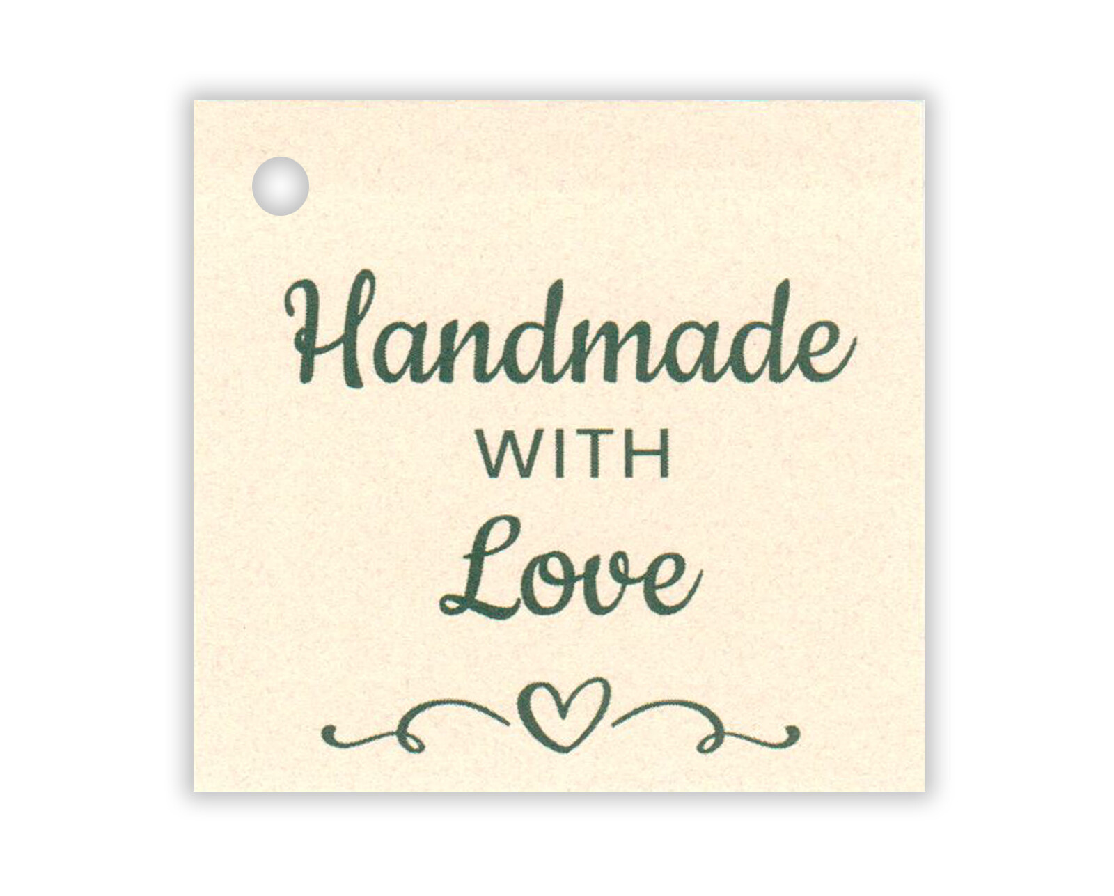 50 HANDMADE w/LOVE HANG TAGS &STRINGS,PRICE Tags,Vendor Tags,Craft Tags,Gift Tag
