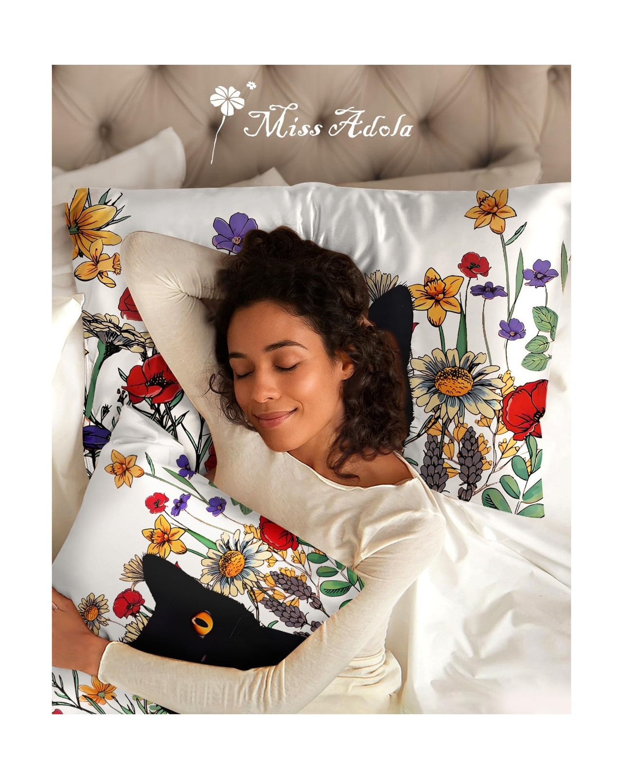 Miss Adola 2 Pack Silk Pillowcase – Standard Size 20 x 26 Inch Silk… Fast Ship