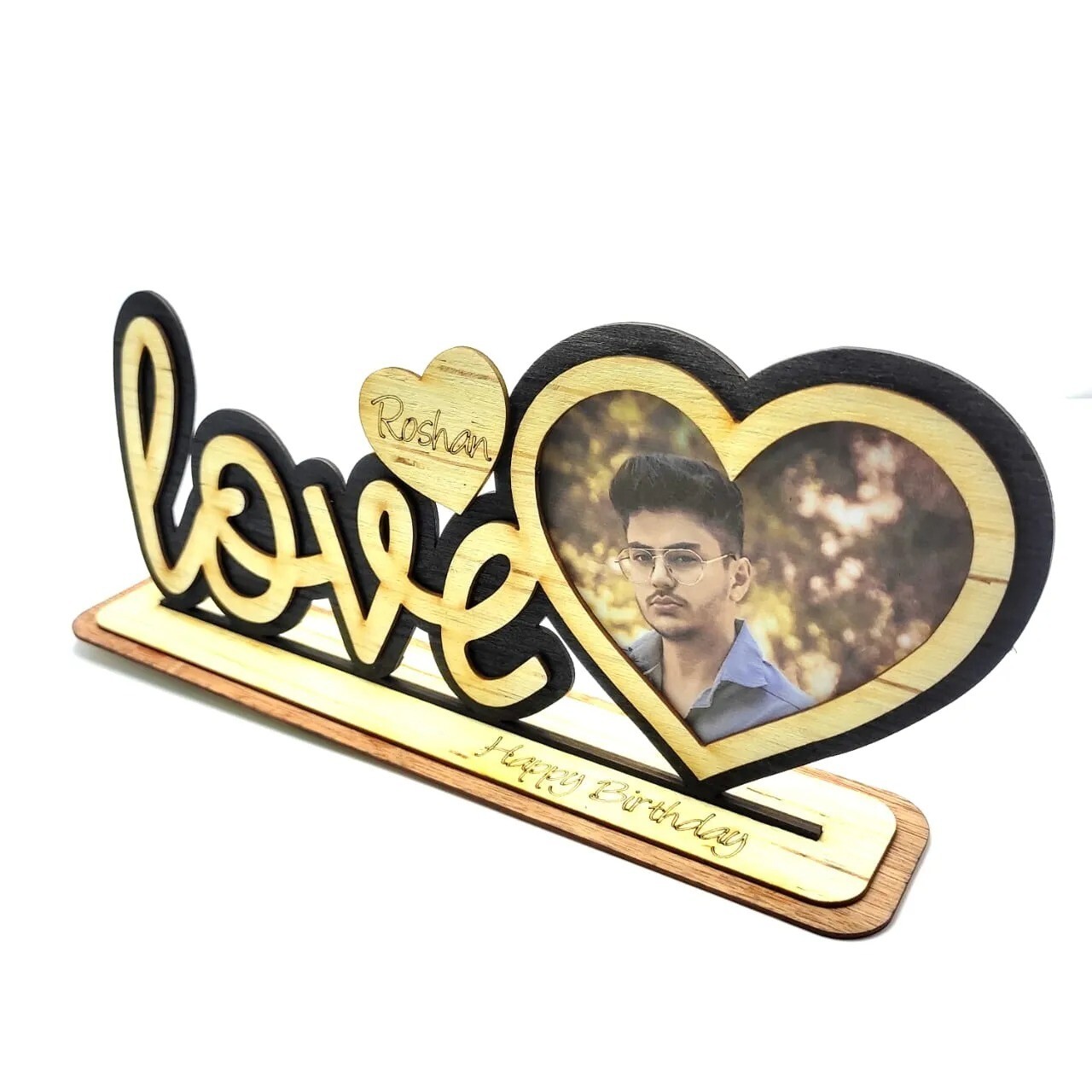 Customised Wooden Love Heart Gift With Your Photo for all occasion
