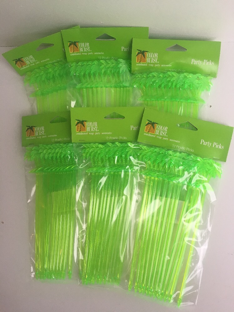 Lot Of 72 Palm Tree Party Picks 8″ Long For Appetizers And Party Snacks