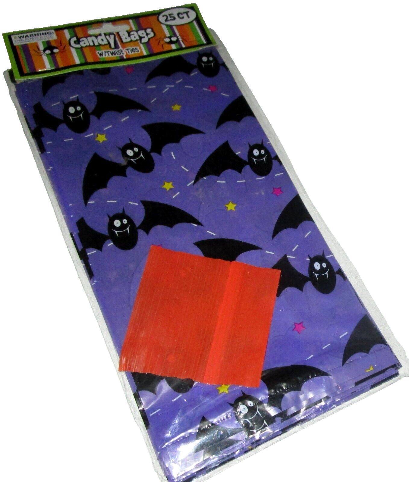 Halloween ~ Candy Bags W/Ties ~ 20 Ct ~ Bats