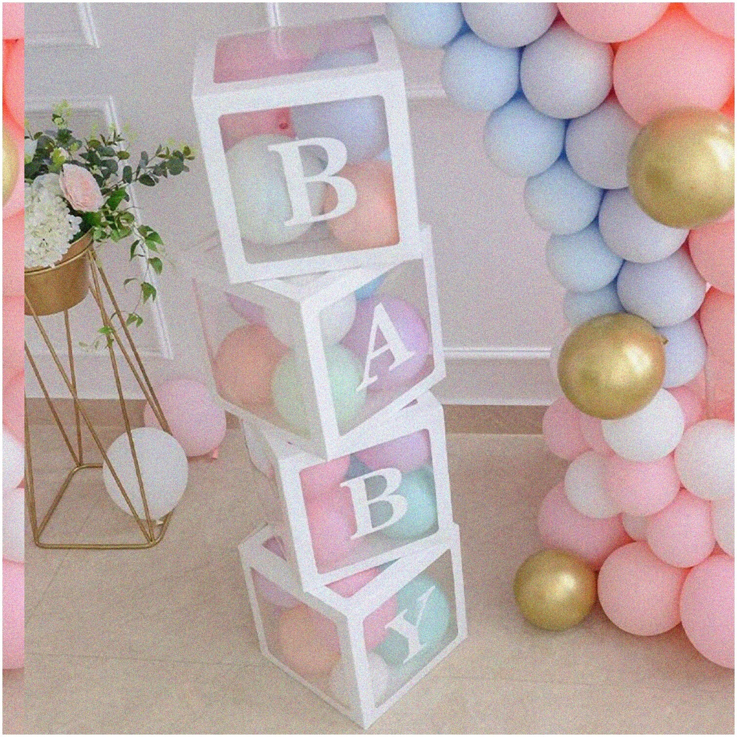 Baby Block Bash 4-Piece Letter Balloon Boxes