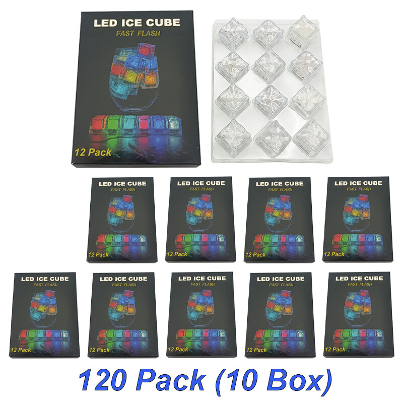 120Pack Light Up Ice Cubes for Drinks, Multi Color Led Ice Cube Changing lights