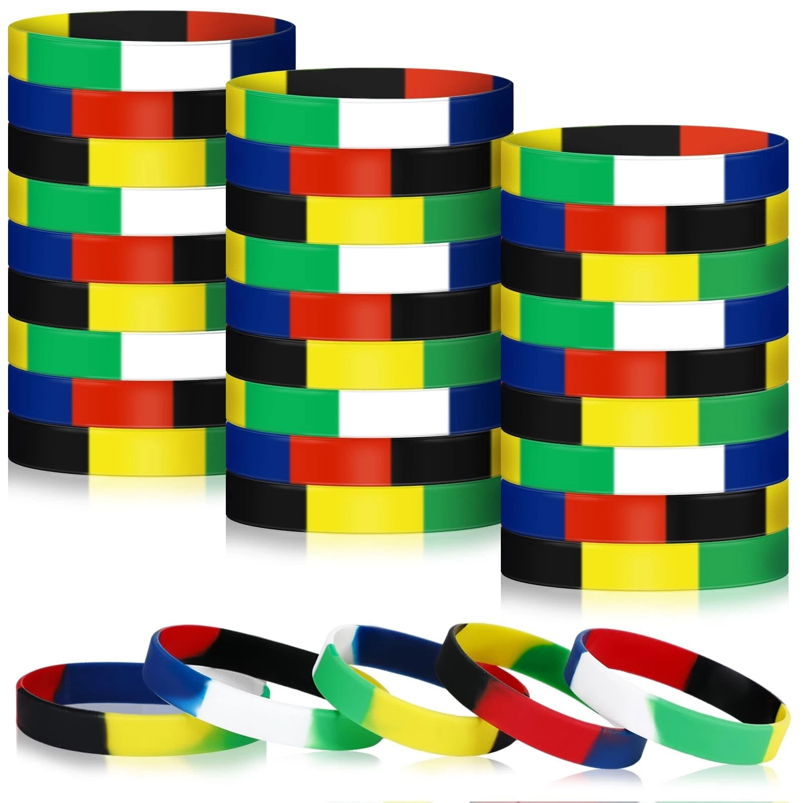 100 Pcs Bulk Plan of Salvation Wrist Band Wordless Silicone Bracelet Bible Sa
