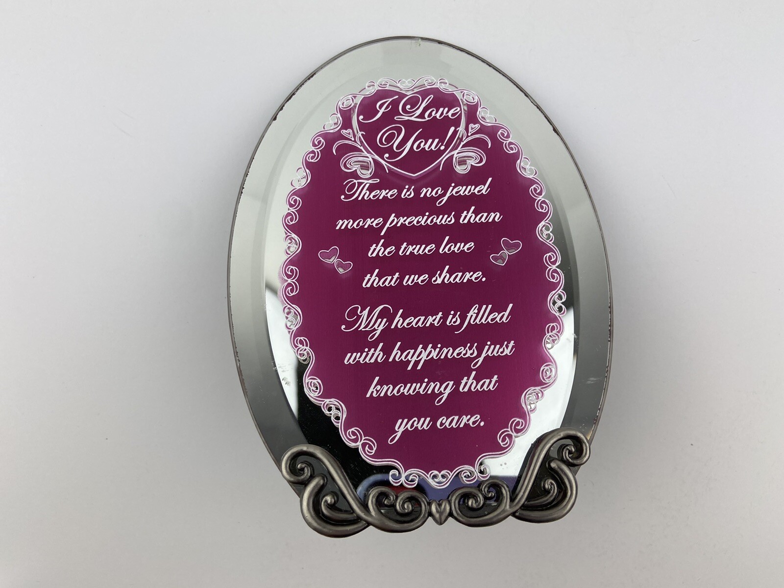 I Love You mirror stand Christmas Gift for Her I love you Only for Heart Pink