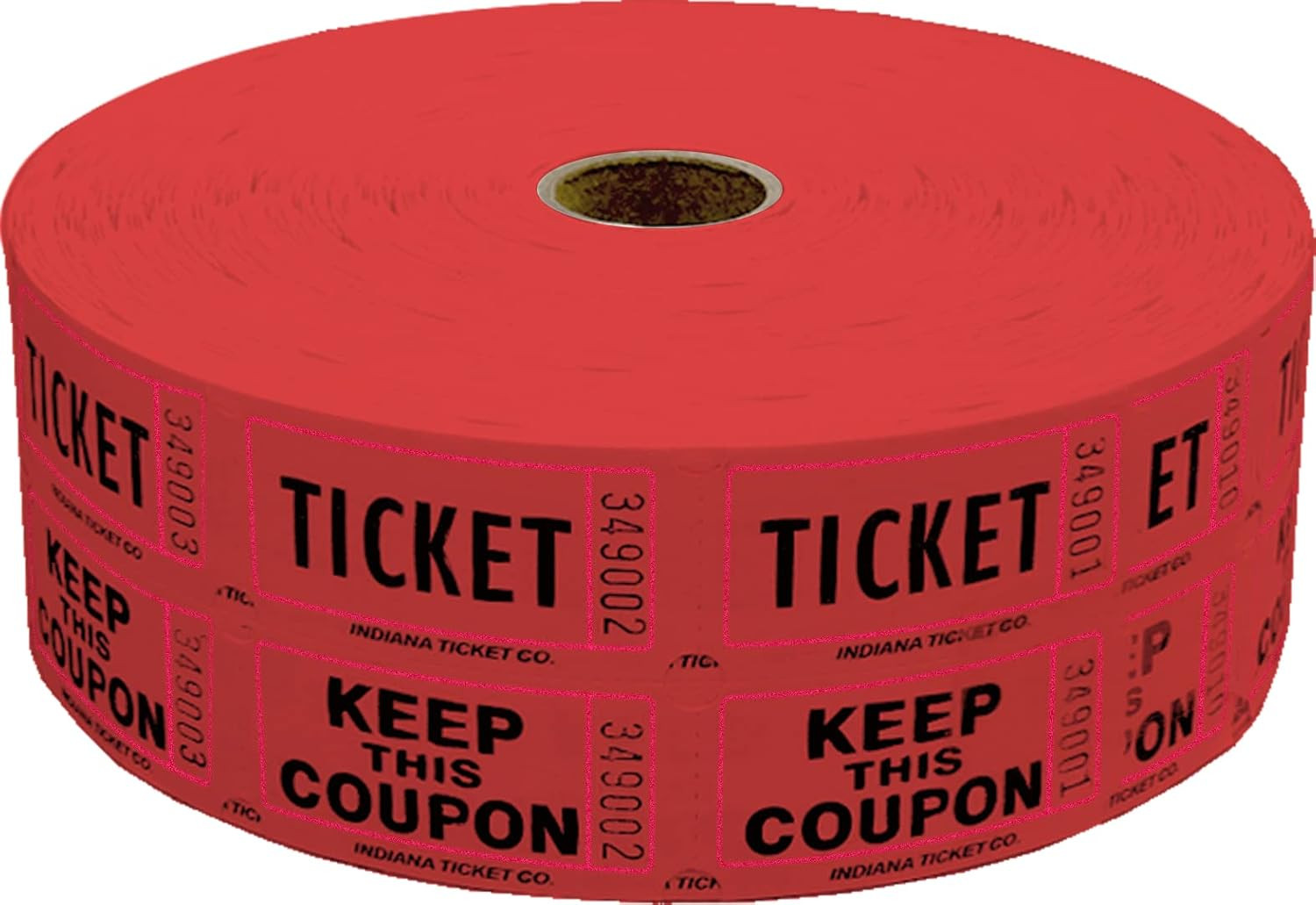 Raffle Tickets – 4 Rolls of 2000 Double Tickets – 8,000 Total – Dark Assorted Co