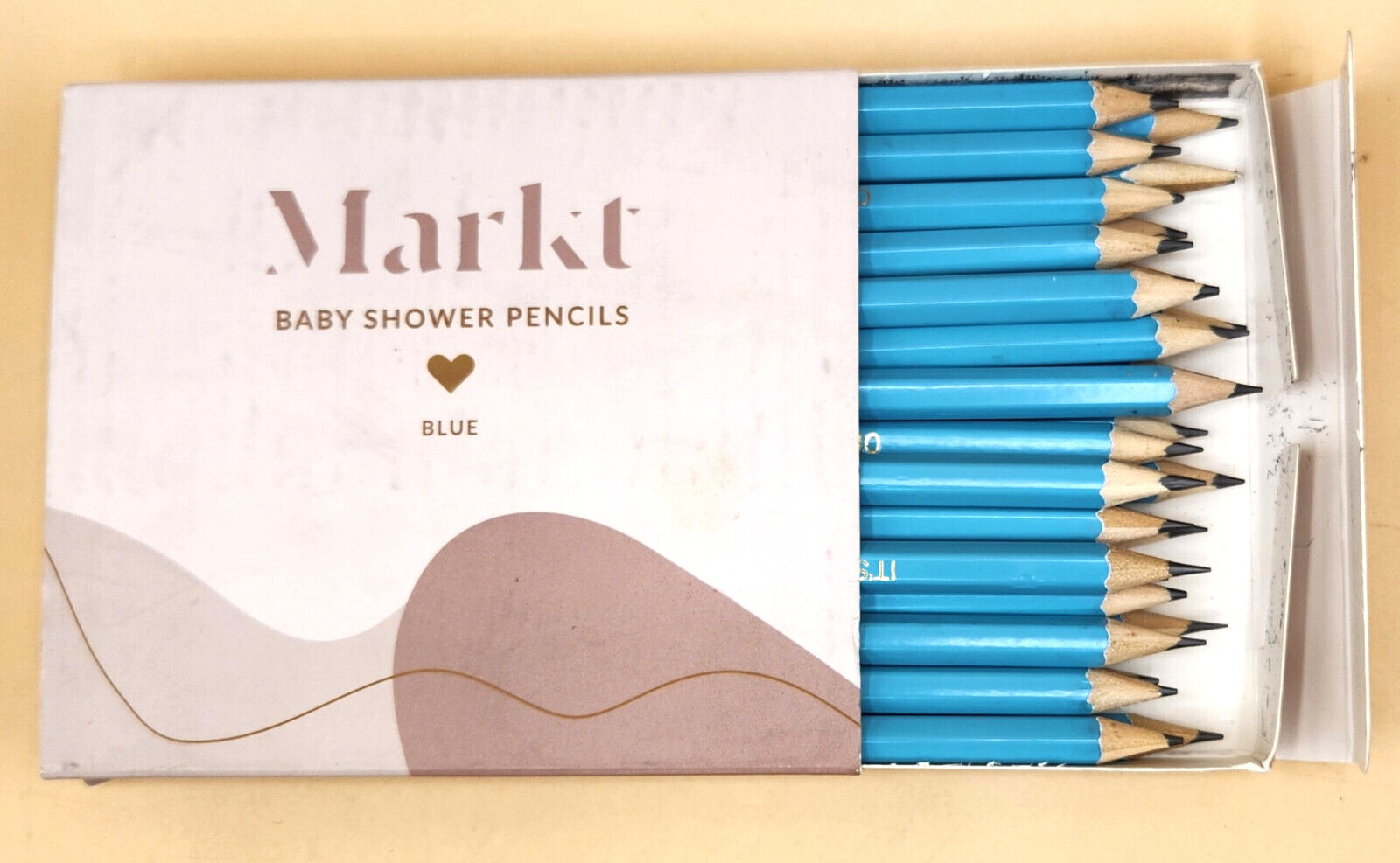 (1 BOX OF 28) BLUE-BOY Baby Shower 4″ Pencils, NEW IN BOX