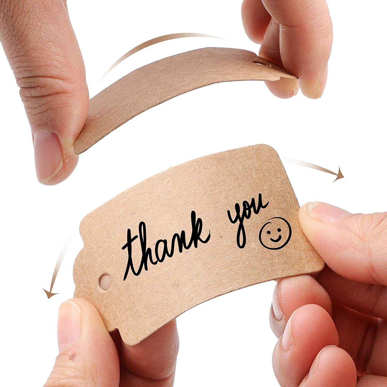 200 Pcs Kraft Paper Gift Tags with String Blank Tags Vintage Gift Tags Brown