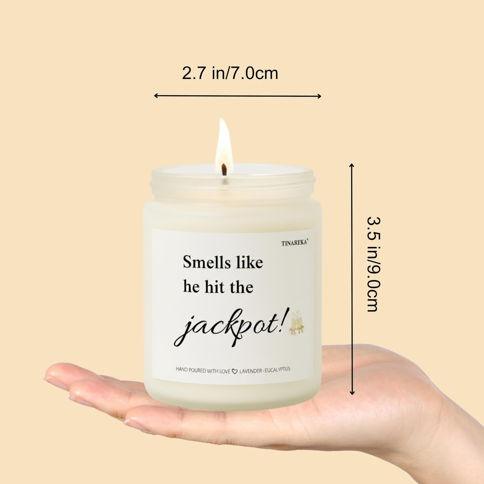 Engagement Gifts for Couples – Lavender Scented Soy Wax Candle, Romantic E