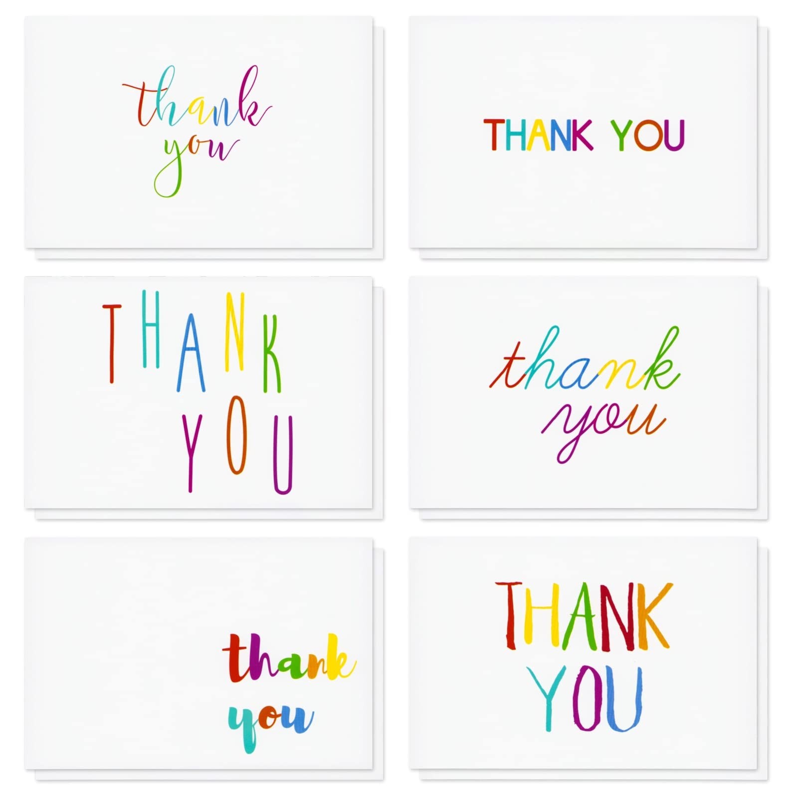 Juvale Thank You Cards with Envelopes – Bulk Blank 48-Pack, White