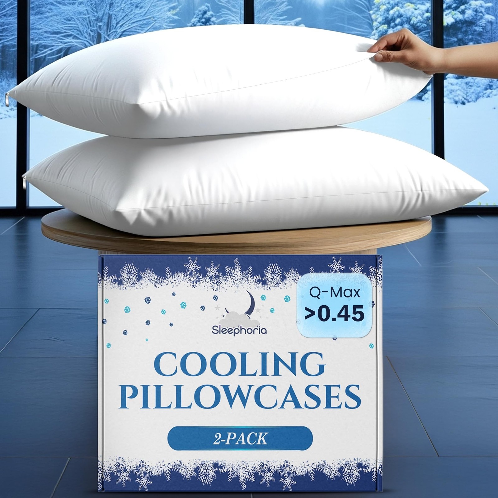 Cooling Pillow Cases – BreezeWeave Queen Size Set of 2 Pillowcases … Fast Ship